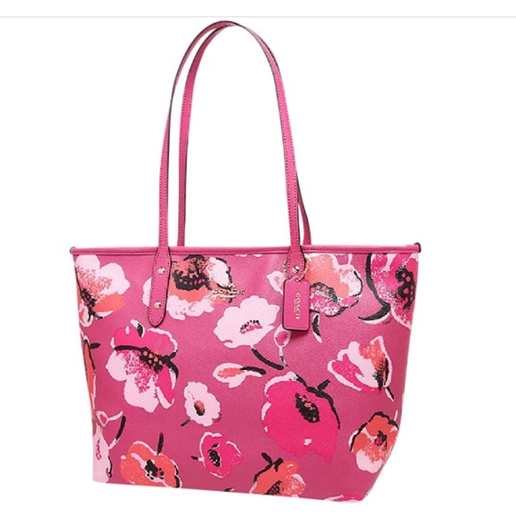 COPY - COACH LARGE CITY ZIP TOTE IN WILDFLOWER PRINT - Picture 1 of 4